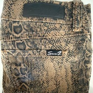 Seven7 Tiger Print Slim Fit Leggings size28